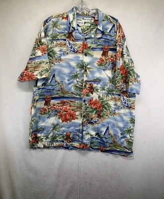 Camisa hawaiana vintage años 90 para hombre grande polinesia princesa aviones isla Foto 1 de 4