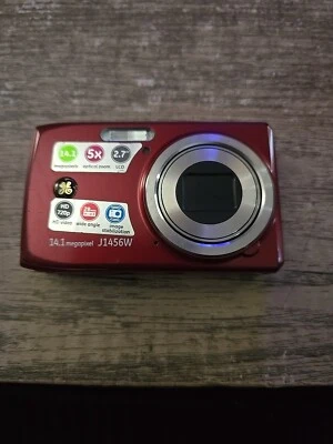 GI J1456W Red 14.1 MP 5X Optical Zoom Digital Camera Untested Parts - Image 1 of 4