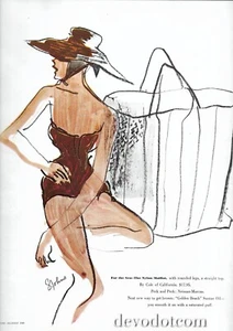 40's Sara Johns Illustrated 2-Page Fashion Editorial 1949 - Picture 1 of 2