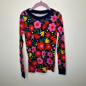 NWT HANNA ANDERSSON Flower Tulip Matching Pajamas Blue Pink 5 - Picture 1 of 6