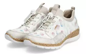 Rieker Halbschuh Weiß Beige Multi Sneaker Slipper Gummizugband N4278 90 - Bild 1 von 7