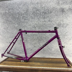 Vintage Trek 930 SingleTrack Frame Set USA 20 in Lugged Steel MTB Purple Ding 20 - Picture 1 of 18