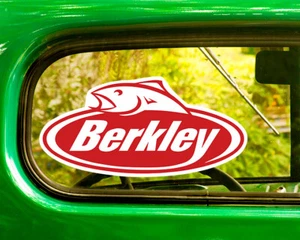 2 BERKLEY FISHING Rods Lures DECALs Sticker Bogo For Car Window Bumper Truck - Picture 1 of 1
