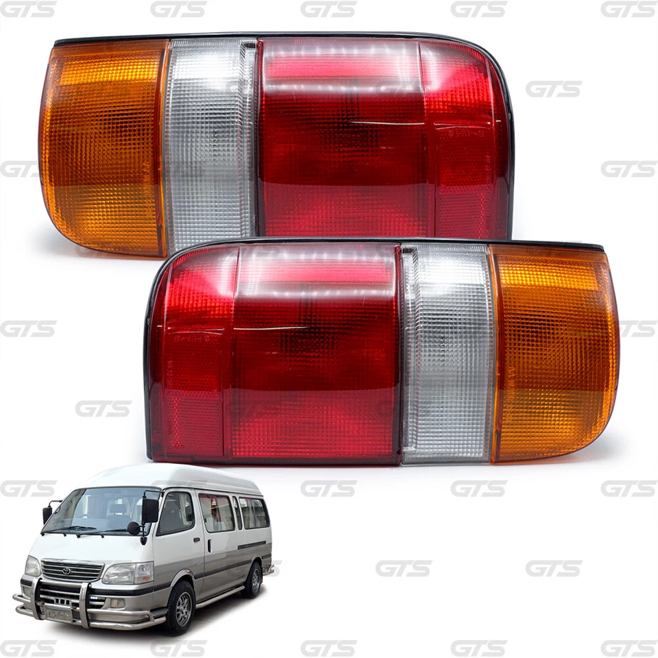 Pair Rear Tail Lamp Lights Fits Toyota Hiace Commuter LH112 LH125 1989 2004 Foto 1 de 4
