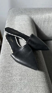 Mules Narciso Rodriguez Cuero Negro Talla 40 - Imagen 1 de 5