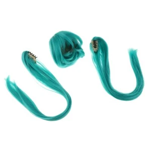 1/3 BJD Doll Wig Miku Style Green Blue Twin Tails Ball Jointed Doll Wig Anime - Picture 1 of 12