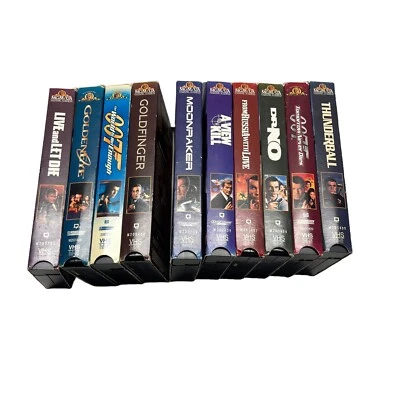 James Bond 007 VHS Lot | James Bond Collection Lot Of 10 Movies - Image 1 of 4