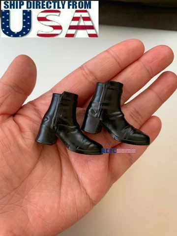 KUMIK 1/6 Black Widow Ankle Boots HOLLOW For 12" PHICEN Female Figure U.S.A Cover
