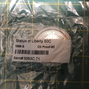 Statue of Liberty 50C 1986-S Ch Proof-63 - Picture 1 of 4