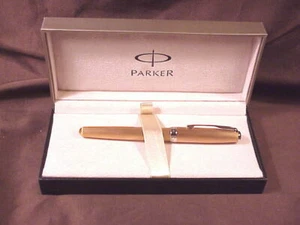 *PARKER SONNET, PINK GOLD FOUNTAIN PEN, CPT, FRANCE,18k NIB, C2003, ORIGINAL BOX - Picture 1 of 12