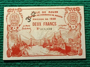 Billet de Nécessité - Chambre de commerce ROUEN - 2 FRANCS - 1916 SPL - Imagen 1 de 2