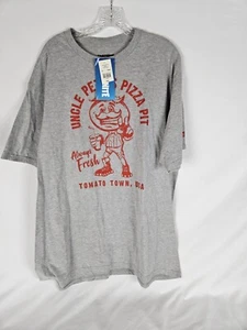 FORTNITE Uncle Pete’s Pizza Pit Tee Epic Games Adult Gray T-Shirt Size XL NEW - Picture 1 of 6