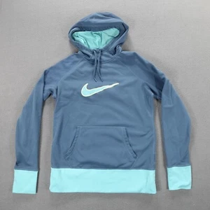 Nike Therma Fit Hoodie Sweatshirt Herren M Grün Swoosh Logo Daumenlöcher Aktiv - Bild 1 von 21