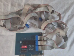 Parallel Interface Card 3896 ISA w/ Intel p8255a-5 Chip w/ cables Retro Vintage - Picture 1 of 4