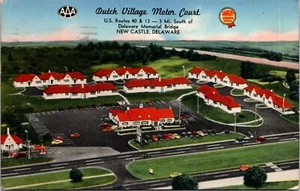 Dutch Village Motor Court New Castle DE Aerial View Delaware postcard H577 - Picture 1 of 2