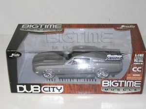 1/18 JADA DUB CITY BIGTIME MUSCLE 1967 SHELBY GT-500KR , GRAY , NEW , SEALED - Picture 1 of 4