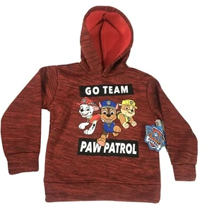 Paw Patrol Fleece Pullover Long Sleeve Hoodie Size 4 NEW Dark Red with Logo  NEW - Picture 1 of 7