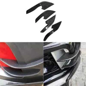 3K Carbon Fiber Front Bumper Lip Spoiler Cover For Audi A6 RS4 RS5 RS6 RS7 12-17 - Picture 1 of 8