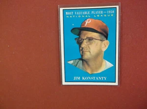 1961 Topps Baseball Hi # 479 Jim Konstanty EX - Picture 1 of 2