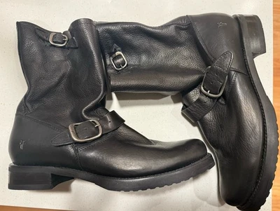 Botas cortas FRYE Veronica 76509 de cuero negro para mujer talla 10 B - En muy buen estado Foto 1 de 4