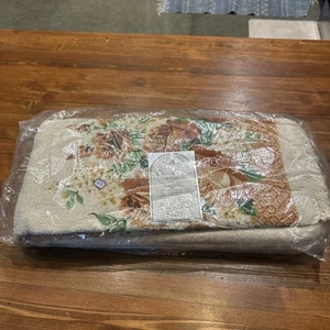 Vintage Kanone ~ Badetuch Blumen Floral Rose Fransen 16 Stück Set versiegelt - Bild 1 von 10