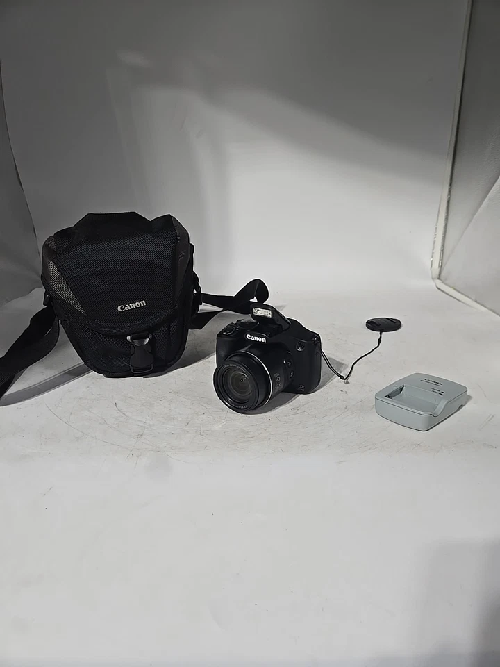 佳能 PowerShot SX520 HS 黑色 数码相机 带电池充电器包 [已测试] — 第 1/4 张图片