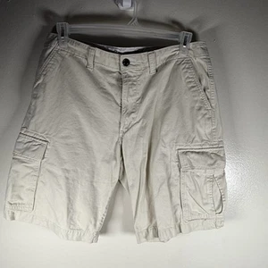Eddie Bauer Mens Cargo Shorts 34 X 20 Khaki Beige 6 Pocket Hiking Outdoor Cotton - Picture 1 of 6