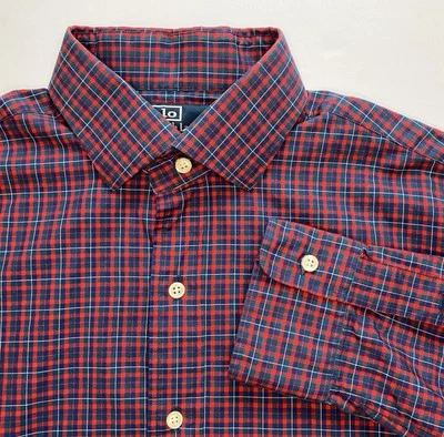 Camisa Polo Ralph Lauren Roja y Azul a Cuadros Para Hombre Grande Regent Ajuste Personalizado Foto 1 de 4