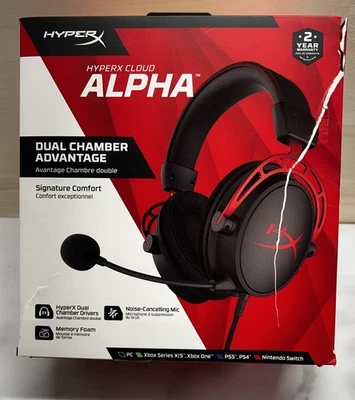 HyperX Cloud Alpha Wired Gaming Headset - Red - Image 1 of 4