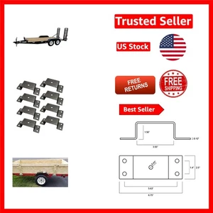 Heavy Duty Bolt-On Steel Stake Pockets 2x4 for Trailers & Trucks - 6.75" Wide - Bild 1 von 6