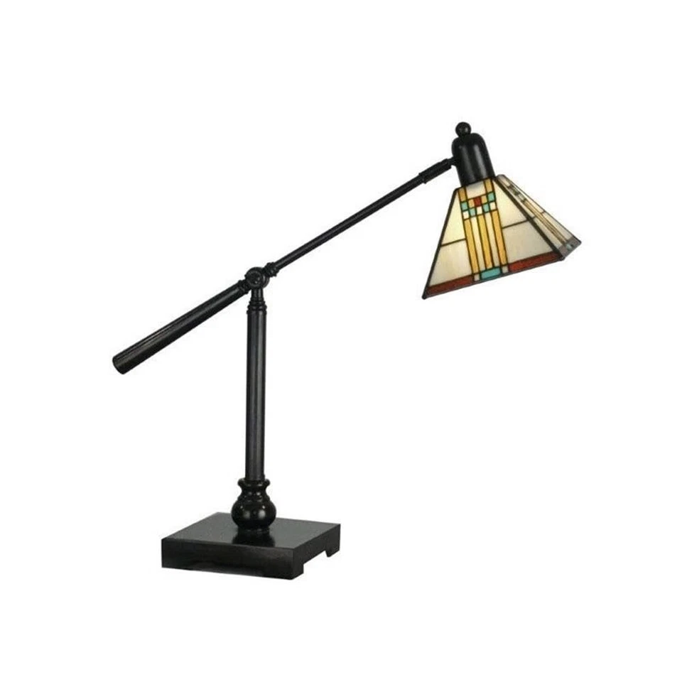 Dale Tiffany Lighting TT90492 Mission Bank - One Light Table Lamp Mica Bronze