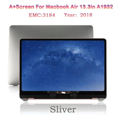 AA For Macbook Air 13" 2018 A1932 LCD Display Screen Assembly Replacement Sliver - Image 1 of 4