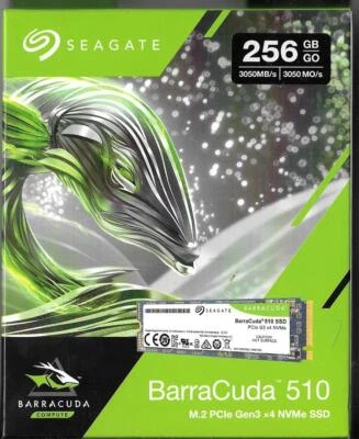 Seagate BarraCuda 510 256GB M.2 PCIe Gen3 x4 NVMe Internal SSD Drive - Image 1 of 3
