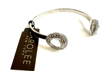 Brazalete CAROLEE tono plata pavé cristal lágrima nuevo con etiquetas Foto 1 de 4