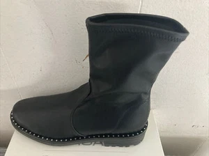 Ron White “Franesa” Stretch Faux Nappa Ankle Boots Women’s Size 8.5-9  - Black - Picture 1 of 5