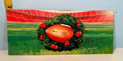 Vintage San Diego Chargers Football Christmas Greetings Card  - Image 1 of 4