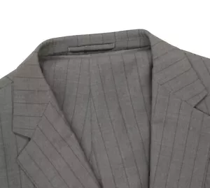 Traje de hombre 48 S gris a rayas Dormeuil Iconik 100 % lana puños de cirujano - Imagen 1 de 21