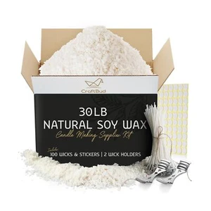 CraftBud Soy Candle Wax for Candle Making – Natural Soy Wax for Candle Mak - Picture 1 of 8