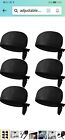 6 Pieces Chef Hat Adjustable Cooking Cap: Unisex Chef Hats Breathable BLACK