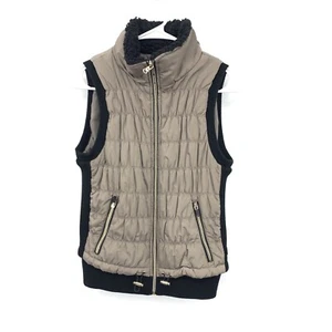Calvin Klein Performance Women XS Vest Brown Quilted Black Sherpa Light Jacket - Picture 1 of 12
