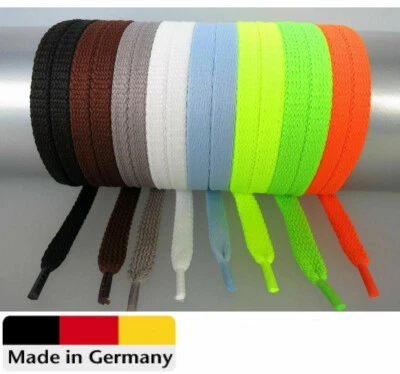 Schnürsenkel 70-200 Flachsenkel Schwarz Weiß Senkel Sneaker Neon Polyester NEU - Bild 1 von 3