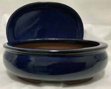 8" Glazed Ceramic Bonsai Pots with Matching Trays!! - Several Styles
