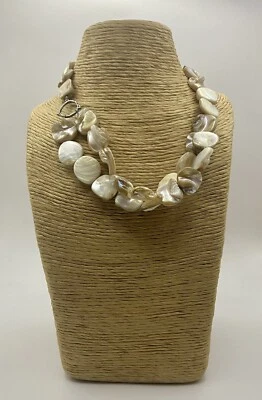 Collar Silpada N1825 Madreperla Iridiscente Plata Esterlina Círculo Usado en Excelente Condición Foto 1 de 4