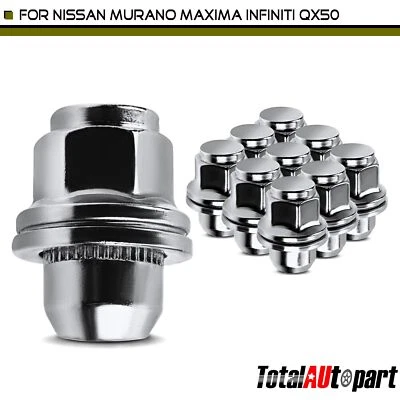 10x Tuerca de rueda M12-1.25 para INFINITI EX35 EX37 FX37 G25 Nissan delantera o trasera Foto 1 de 4