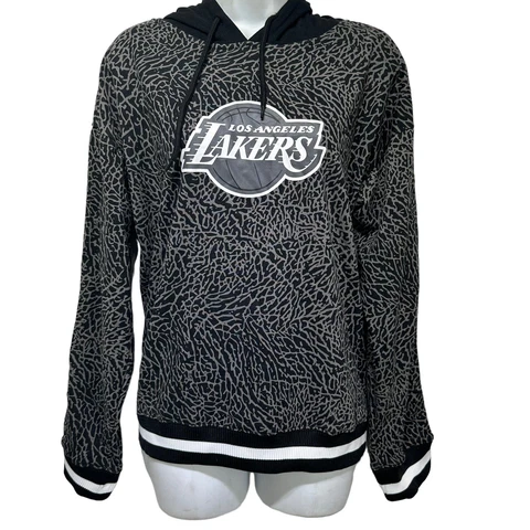 NBA Lakers basketball black gray cropped hoodie Size M Cover