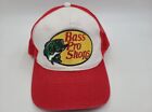 Bass Pro Shops Hat Mesh Adjustable SnapBack Trucker Fishing Cap Red/white