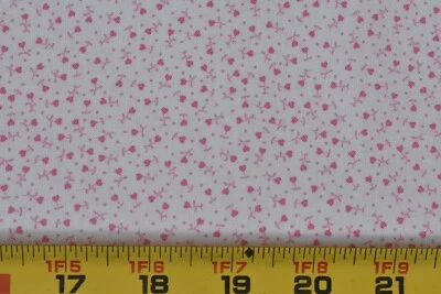 By 1/2 Yd, Pink Calico on White Quilt Cotton, Hobby Lobby, N2761 - Image 1 of 4