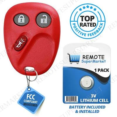 Replacement for Buick Rainier Chevy Trailblazer GMC Envoy Remote Key Fob Red - Image 1 of 4