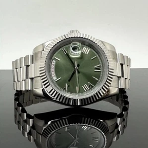 Custom 40mm President Green Dial Style Mod Watch w/ Miyota 8285 Automatic - Picture 1 of 4