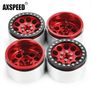 Cerchi ruota beadlock alluminio 4 pz 2,2" per SCX10 RR10 TRX4 Wraith 90048 90018 - Foto 1 di 8